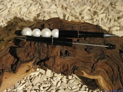 290078321 Kralenpen, 15cm, zwart