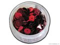 Pailletten rond, 6 mm. 500st. rood metallic