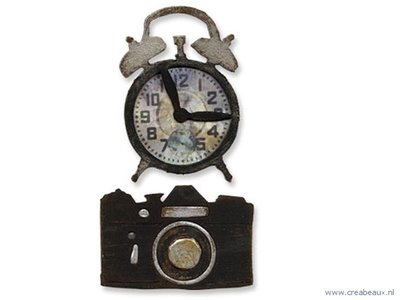 Sizzix SIZ657840, Movers & shapers, Vintage alarm & camera x2