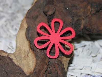 Bloem, 45x45mm, rood