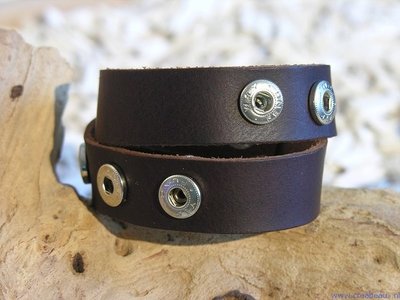 Easy Button armband, 40cm, bruin