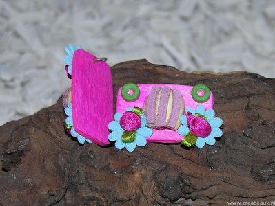 Decoratiehanger, 40x23mm, roze
