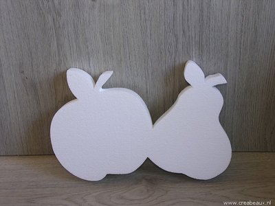 Appel en peer, 30x20cm