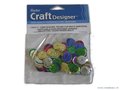 Pailletten rond, 10 mm. 200 st. multi