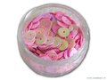 Pailletten rond, 6 mm. 500st. roze