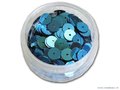 Pailletten rond, 6 mm. 500st. blauw metallic (2)