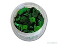 Pailletten rond, 6 mm. 500st. donkergroen metallic