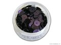 Pailletten rond, 6 mm. 500st. donkerpaars metallic
