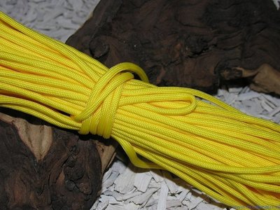 Paracord 550, 4mm, geel
