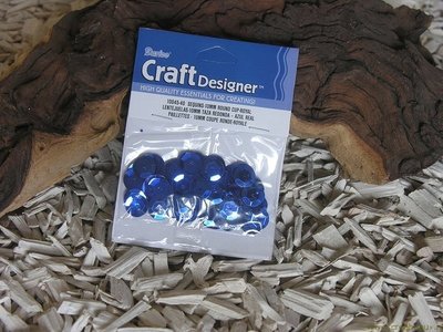Pailletten rond, 10 mm. 200 st. blauw