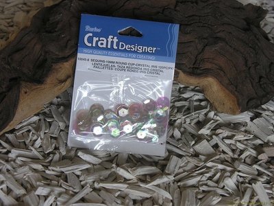 Pailletten rond, 10 mm. 200 st. crystal iris