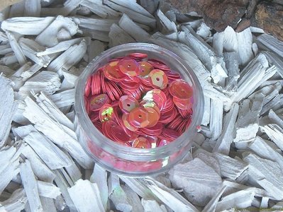 Pailletten rond, cup 6 mm. 500st. oranje metallic