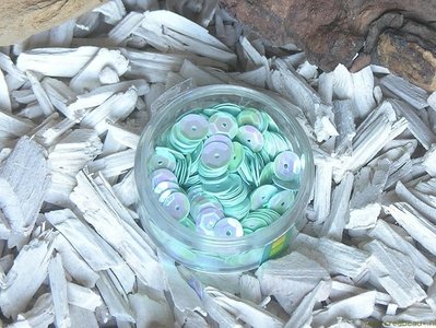 Pailletten rond, cup 6 mm. 500st. wit metallic
