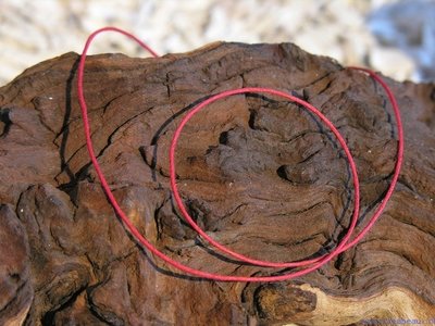 Waxkoord, 0,6mm, rood