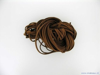 Veter imit. suede, 3mm, chocoladebruin