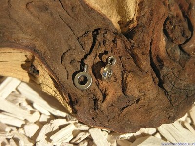 Hanger met oogje, 11,5x8mm, oudzilver