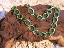 Aluminium schakelketting, 18x12mm, groen