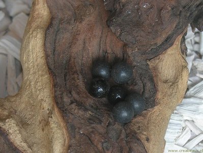 Natuursteen met halfgeboord gat, 8mm, Black Obsidian