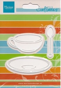 Marianne Design Craftable, CR1238, Theekopje met lepel