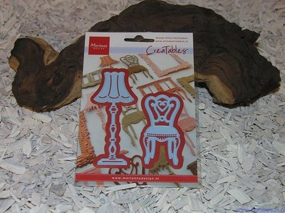 Marianne Design Creatable, LR0267, Stoel en Lamp