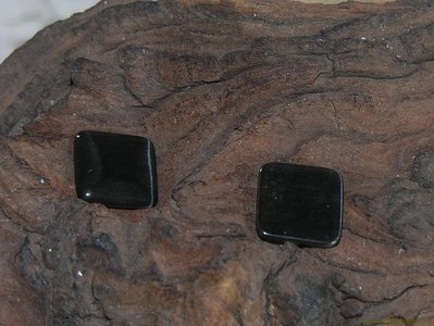 Plaksteen cateye, 14x14mm, antraciet