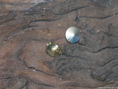 Similisteen kristal SS38, 8mm, lichtgeel