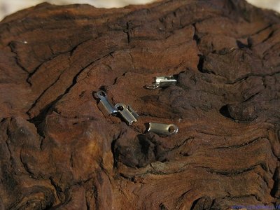 Veterklemmetje, 9x4mm, zilverkleur