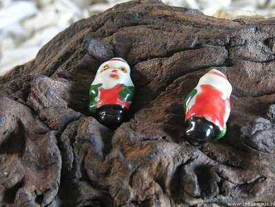 Kerstmannetje, 24x14mm, rood-groen