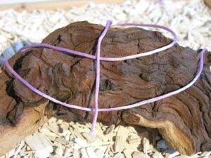 Gevlochten ketting, 50cm, bruin