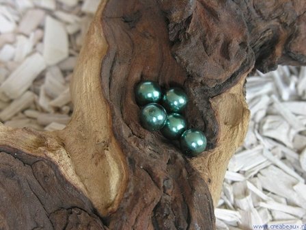 304005779 Parels, 10mm, donker groen