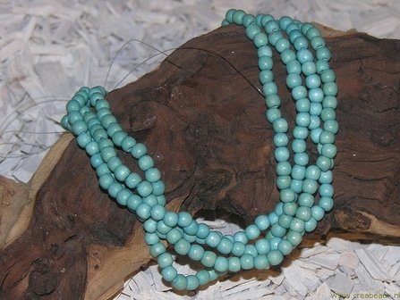 414126673 Kraal, 6mm, turquoise