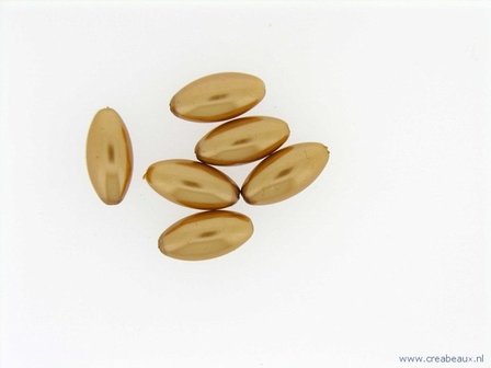 414127233 Parel ovaal, 16x8mm, topaas