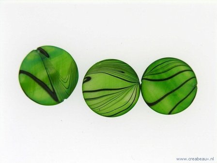 414127299 Parelmoer rond, 20mm, lime