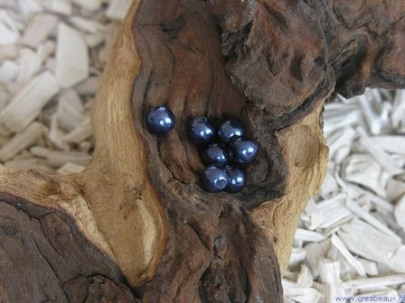 414127341 Parels, 10mm, jeansblauw