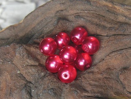 414133931 Parel rond, 08mm, rood