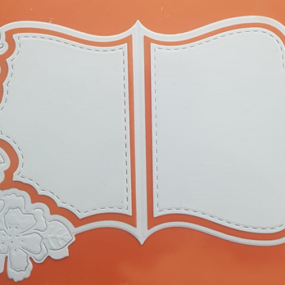 Stanskaart schild met bloemen rand