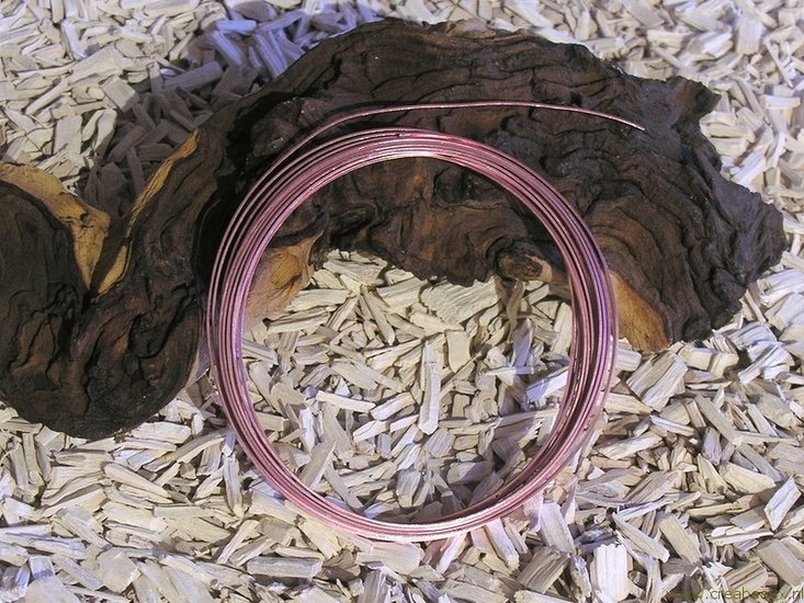 301104571 Aluminium draad plat 3,5×1 mm, rose